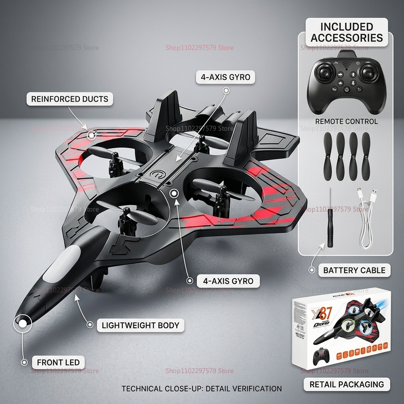 2026 Remote Control YL87 Fighter Jet Plane Toy Kids 2.4G RC Stunt Foam Airplane