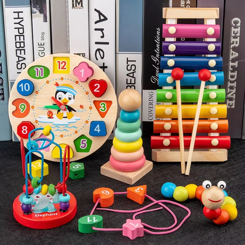 Montessori 3D Wooden Puzzles – Early Learning Educational Toy
