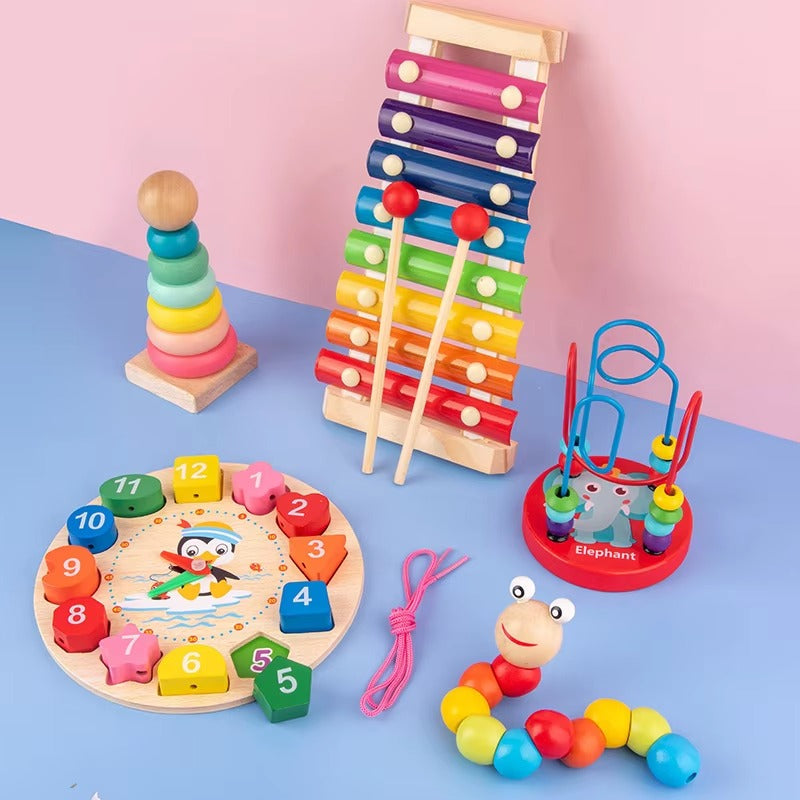 Montessori 3D Wooden Puzzles – Early Learning Educational Toy