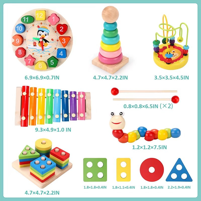 Montessori 3D Wooden Puzzles – Early Learning Educational Toy