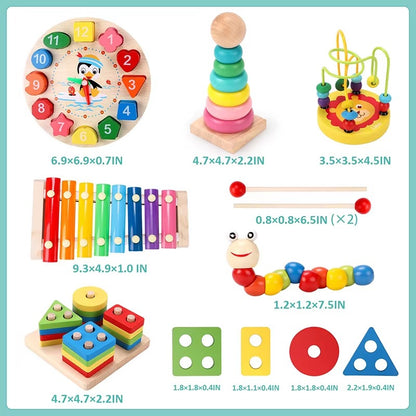Montessori 3D Wooden Puzzles – Early Learning Educational Toy