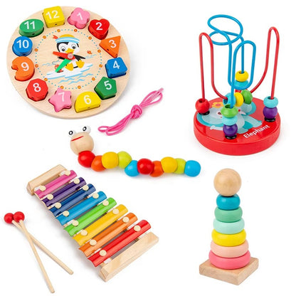 Montessori 3D Wooden Puzzles – Early Learning Educational Toy