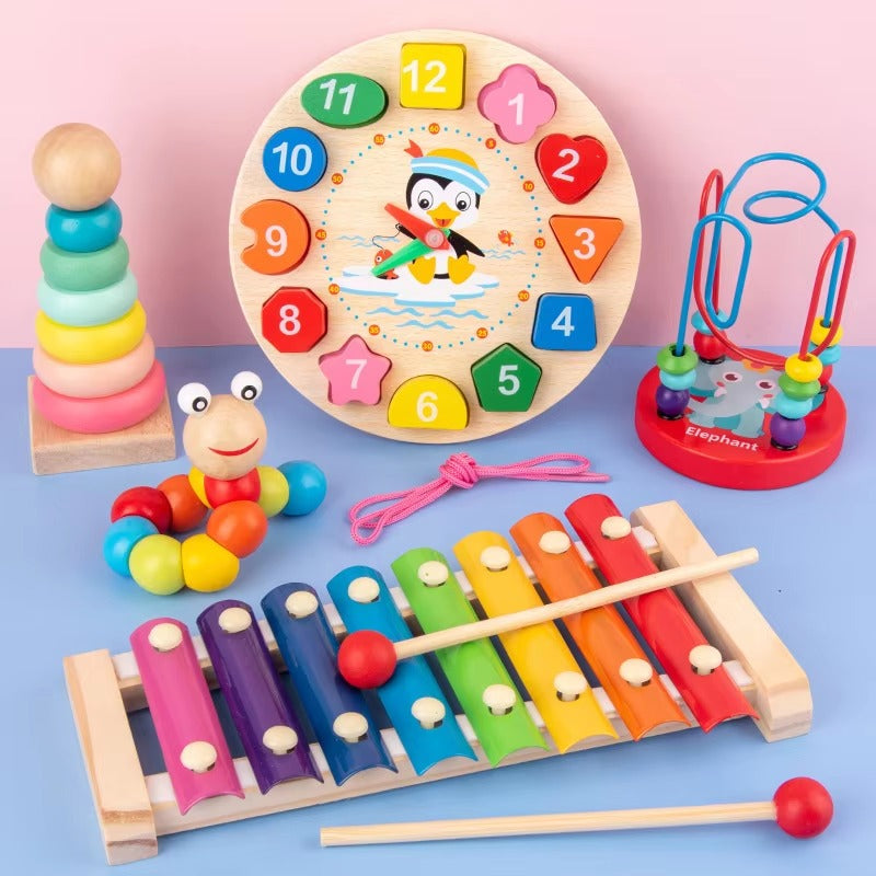Montessori 3D Wooden Puzzles – Early Learning Educational Toy
