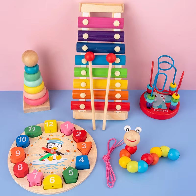 Montessori 3D Wooden Puzzles – Early Learning Educational Toy