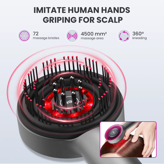 Breo Scalp3 Scalp Massaging Brush Hair Massager Comb with IPX7 Waterproof, Cordless Electric Massager Type-C